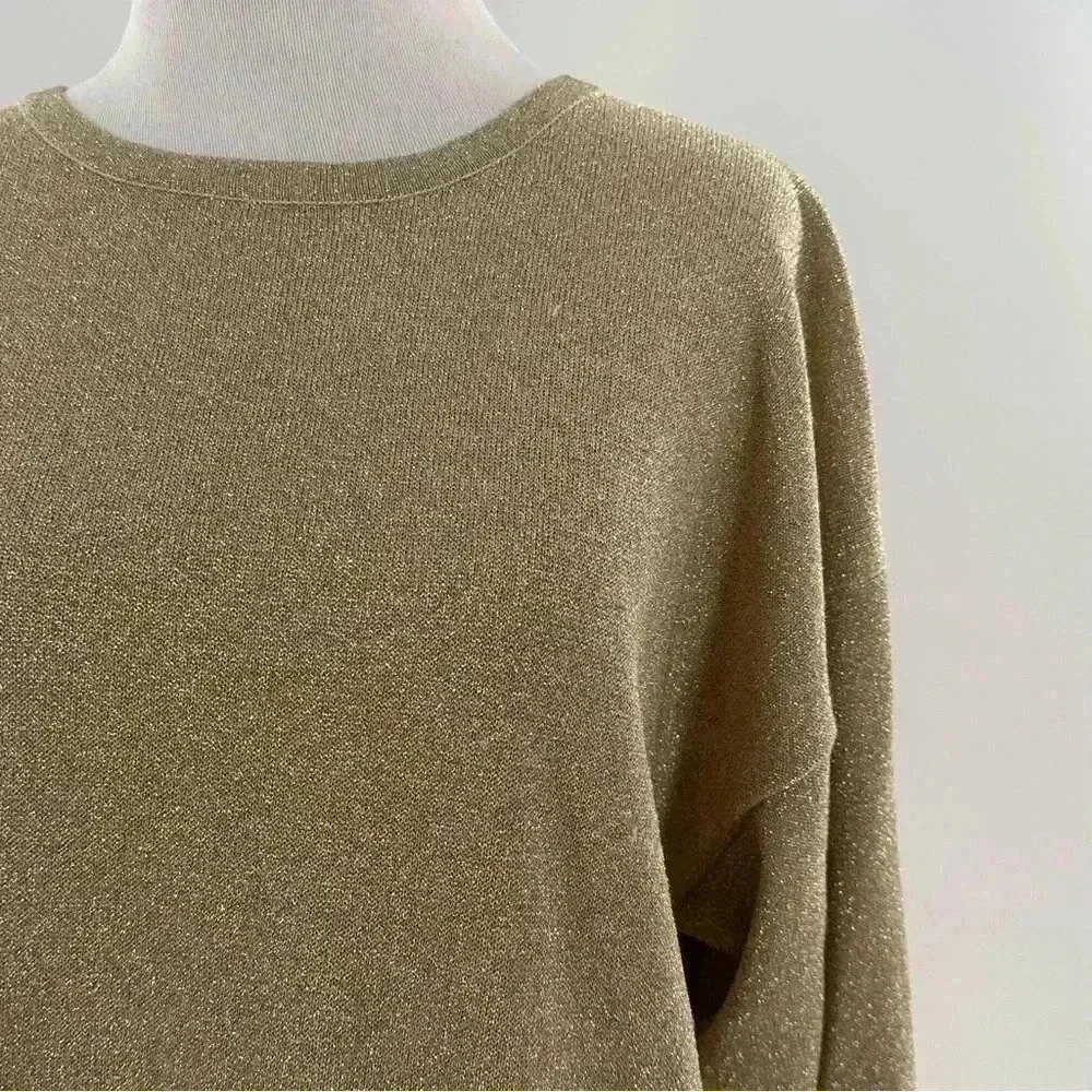 Lisa originals oversized sweater size M gold metallic party vintage 80s 90s